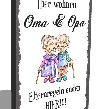 Holzschild-Shabby Oma & Opa_Elternregeln