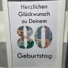 Geldgeschenk Bilderrahmen 80. Geburtstag personalisierbar DIN A4