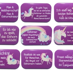 Magnetset Kühlschrankmagnet Rechteckig Einhorn Sprüche 3 Stück
