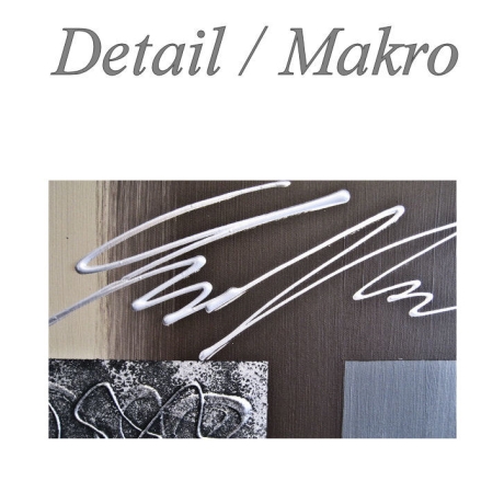 MK1 Art Bild Leinwand Abstrakt Kunst Malerei Acrylbild braun