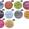 Lustige Sprüche III Buttonset 50 mm Anstecknadel 5 Stück Auswahl