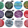 Lustige Sprüche II Buttonset 50 mm Anstecknadel 5 Stück Auswahl
