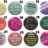 Lustige Sprüche II Buttonset 50 mm Anstecknadel 5 Stück Auswahl