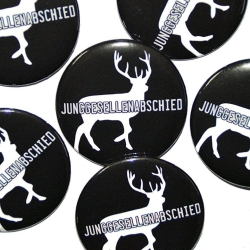 Buttons JGA Set Junggesellenabschied groß 50mm 10 Stück Hirsch