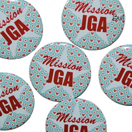 Buttons JGA Set Junggesellenabschied groß 50mm 10 Stück Stern