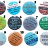 Lustige Sprüche II Buttonset 50 mm Anstecknadel 5 Stück Auswahl