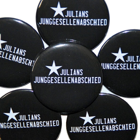 Buttons JGA Set groß 50mm 10 Stück personalisiert Bräutigam