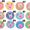 Glücksbringer Buttonset 50 mm Anstecknadel 5 Stück Auswahl