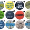 Männersprüche Buttonset 50 mm mit Anstecknadel 5 Stück Auswahl
