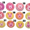 Glücksbringer Buttonset 50 mm Anstecknadel 5 Stück Auswahl