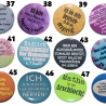 Lustige Sprüche I Buttonset 50 mm Anstecknadel 5 Stück Auswahl