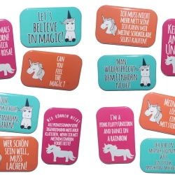 Magnetset Kühlschrankmagnet Rechteckig Einhorn Sprüche 3 Stück