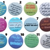 Lustige Sprüche I Buttonset 50 mm Anstecknadel 5 Stück Auswahl