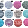 Weisheiten Zitate Buttonset 50 mm Anstecknadel 5 Stück Auswahl