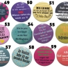 Lustige Sprüche I Buttonset 50 mm Anstecknadel 5 Stück Auswahl