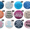 Weisheiten Zitate Buttonset 50 mm Anstecknadel 5 Stück Auswahl