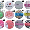 Hobby Statement Buttonset 50 mm mit Anstecknadel 5 Stück Auswahl