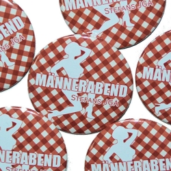 Buttons JGA Set groß 50mm 10 Stück personalisiert Bräutigam