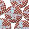 Buttons JGA Set groß 50mm 10 Stück personalisiert Bräutigam