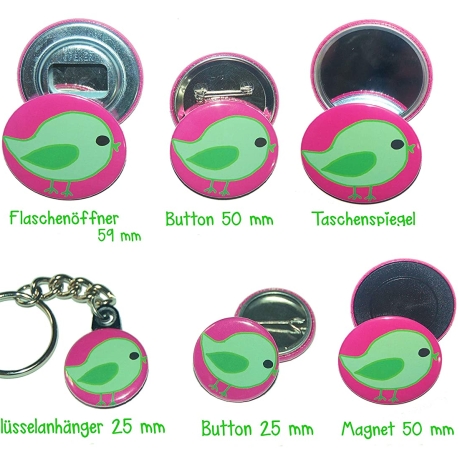 Button 25 mm mit Anstecknadel Spruch Lebensweisheit Liebe