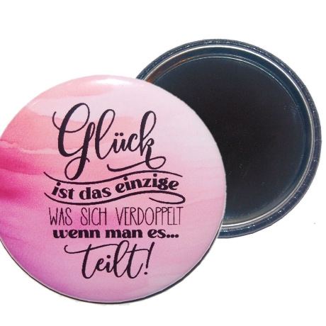 Liebesspruch Taschenspiegel 59 mm Metall Liebe 