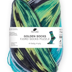 Pro Lana Fjord Socks Puzzle, 4-fädige Sockenwolle, Farbe 82