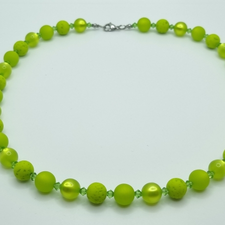 Kette Polariskette Grün Hellgrün Polaris Polarisperlen (824)