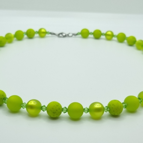 Kette Polariskette Grün Hellgrün Polaris Polarisperlen (824)