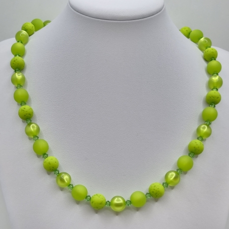 Kette Polariskette Grün Hellgrün Polaris Polarisperlen (824)