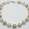 Polariskette Extra Große Perlen Beige Perlenkette Polaris (827)