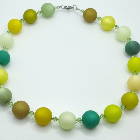 Polariskette Extra Große Perlen Grün Perlenkette Polaris (827)
