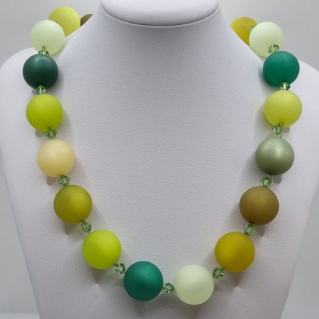 Polariskette Extra Große Perlen Grün Perlenkette Polaris (827)