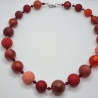 Polariskette Extra Große Perlen Rot Perlenkette Polaris (827)