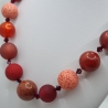 Polariskette Extra Große Perlen Rot Perlenkette Polaris (827)