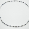 Kette Kristalle Weiß Schwarz Anthrazit Silber Kristalle (828)