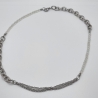 Edelstahlkette mit Opal Quarz Gliederkette mit Perlen (831)