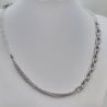 Edelstahlkette mit Opal Quarz Gliederkette mit Perlen (831)