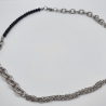 Edelstahlkette mit Onyx – mit schwarzen Onyxperlen (831)