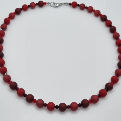 Kette Perlen Polaris Rot Polariskette Perlenkette (832)