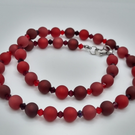 Kette Perlen Polaris Rot Polariskette Perlenkette (832)