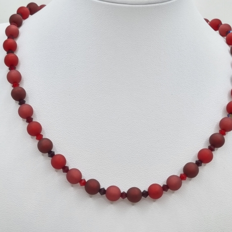 Kette Perlen Polaris Rot Polariskette Perlenkette (832)