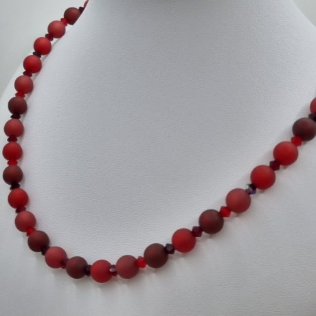 Kette Perlen Polaris Rot Polariskette Perlenkette (832)