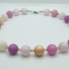 Polariskette Rosa mit Kristallen | Perlenkette | Rosatöne (834)
