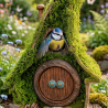 Hobbit Nistkasten Herz-Tür Moosdach - 32mm - Handgemacht Unikat