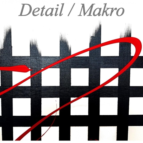 MK1 Art Bild Leinwand Abstrakt Kunst Malerei Acrylbild schwarz