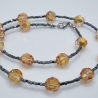 Kette mit Hämatit und Kristallen Crystal Metallic Sunshine (836)