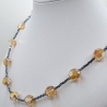 Kette mit Hämatit und Kristallen Crystal Metallic Sunshine (836)
