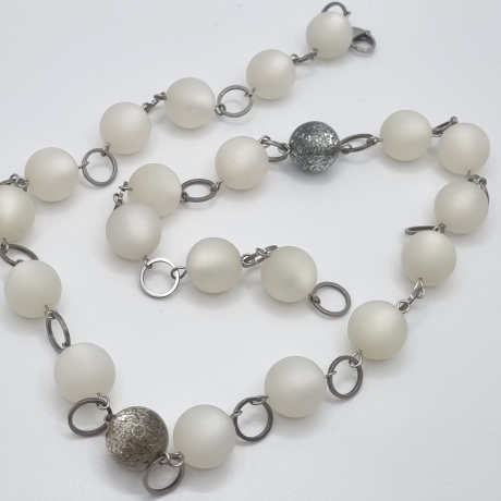 Lange Polaris-Kette mit großen Perlen – wandelbare Y-Kette (838)