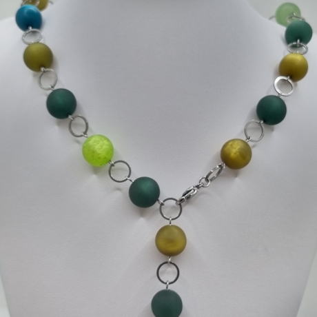 Lange Polaris-Kette mit großen Perlen – wandelbare Y-Kette (838)