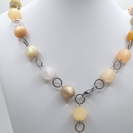 Lange Polaris-Kette mit großen Perlen – wandelbare Y-Kette (838)